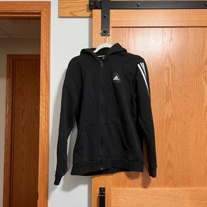Black adidas zip up size medium